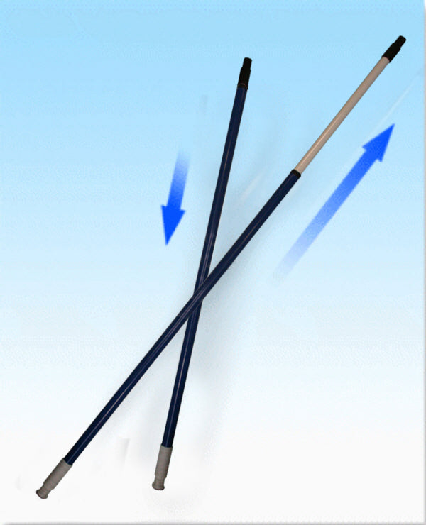 2 Section Telescoping Pole Blue 60"