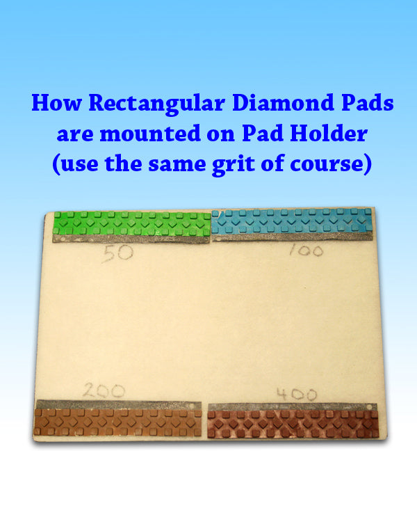 Rectangular Diamond Pad 2"x10" 800 Grit