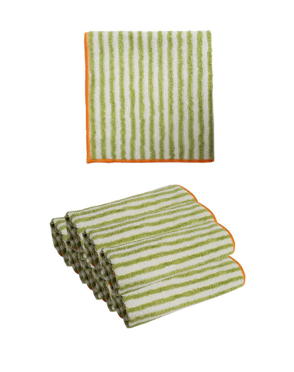 Rag Green Stripe 16"x16"