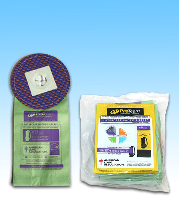 Intercept Micro Filter PaperBag for ProTeam LineVacer 10EA/Pack