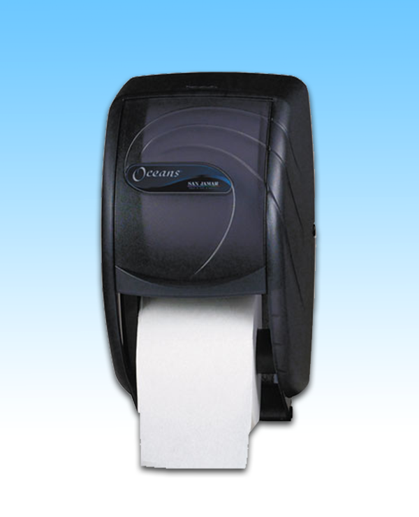 JL Double Toilet Tissue Dispenser by San Jamar - Black
