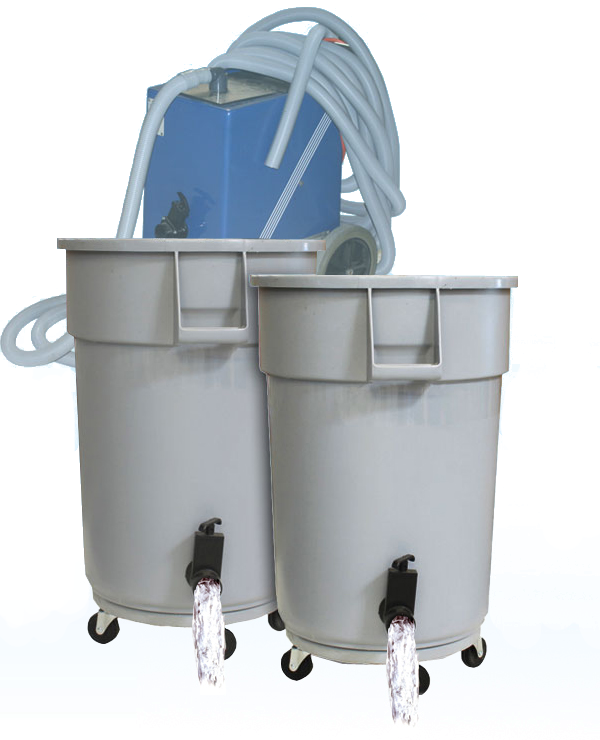 Trash Barrel Kit w/ Water Release Valve Set of 2