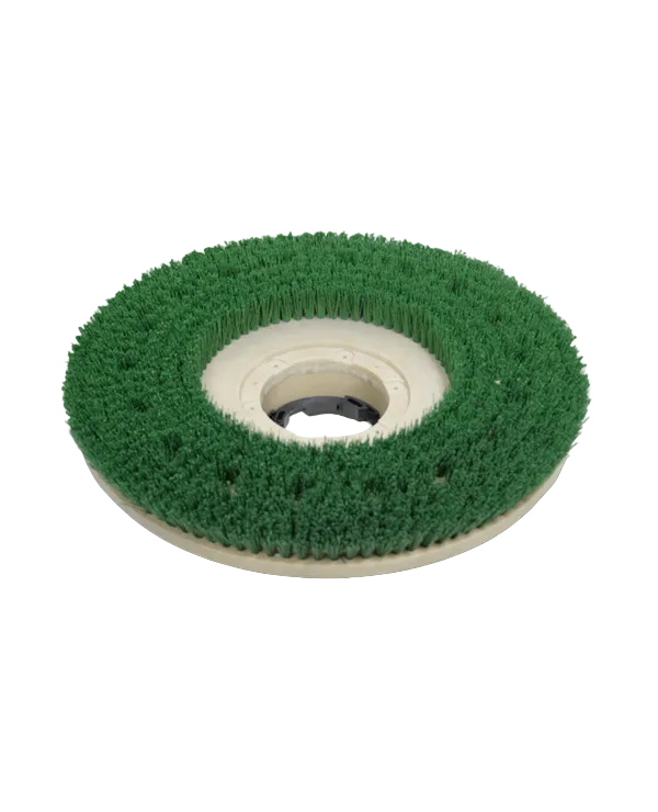 Green scrubber pad on a white background