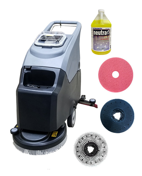 JL Walk Behind Auto Scrubber 17" Grey/Black battery operated (A55)