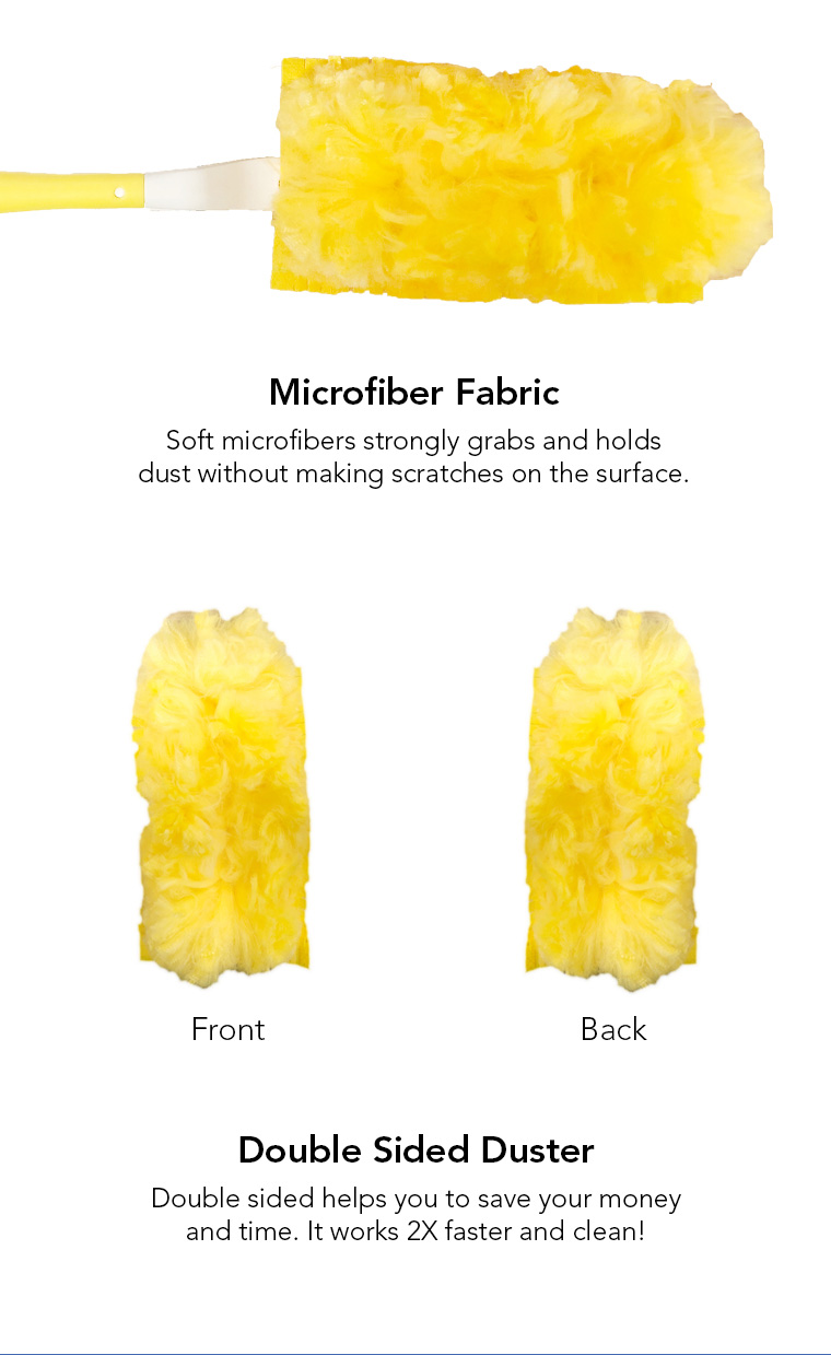 microfiber fabric, double sided duster.