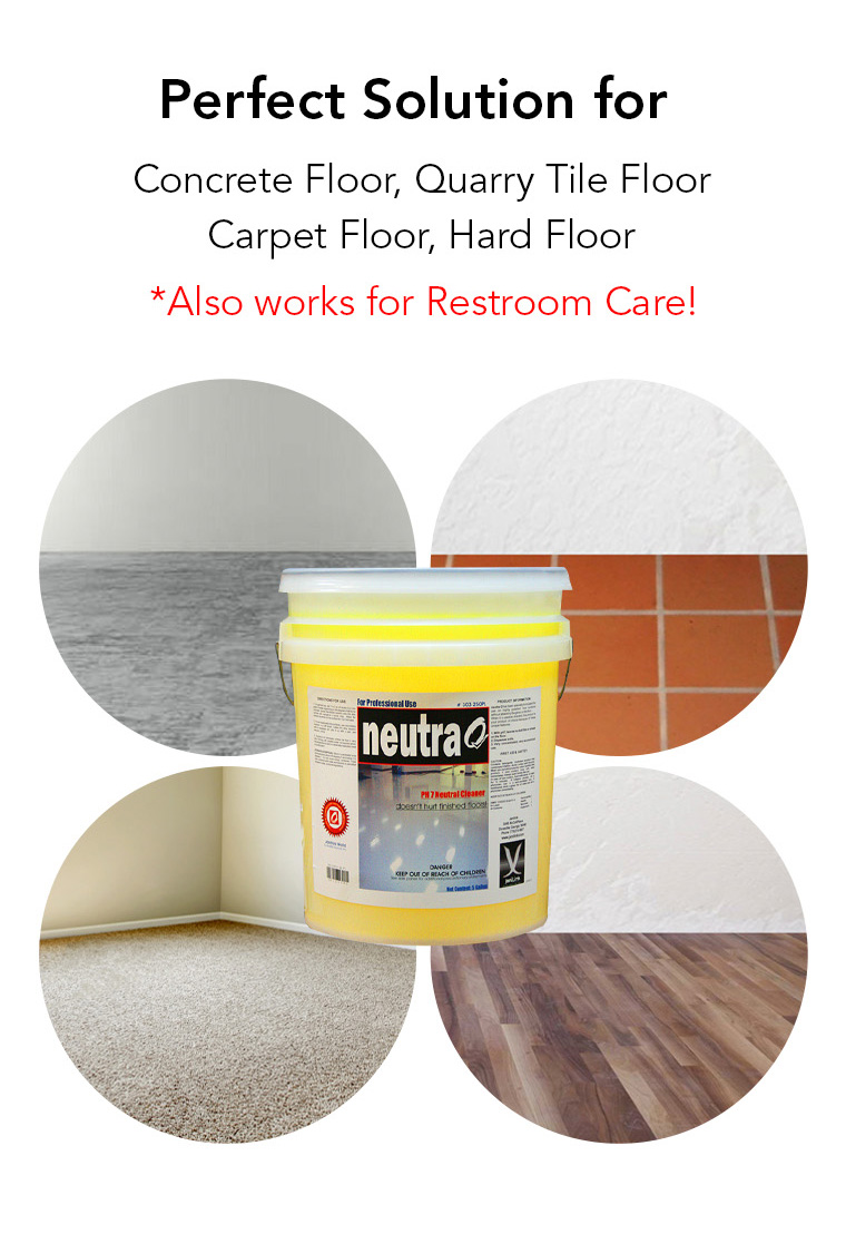 perfect solution for concrete floor, quarry tile floor, carpet floor, hard floor, restroom.