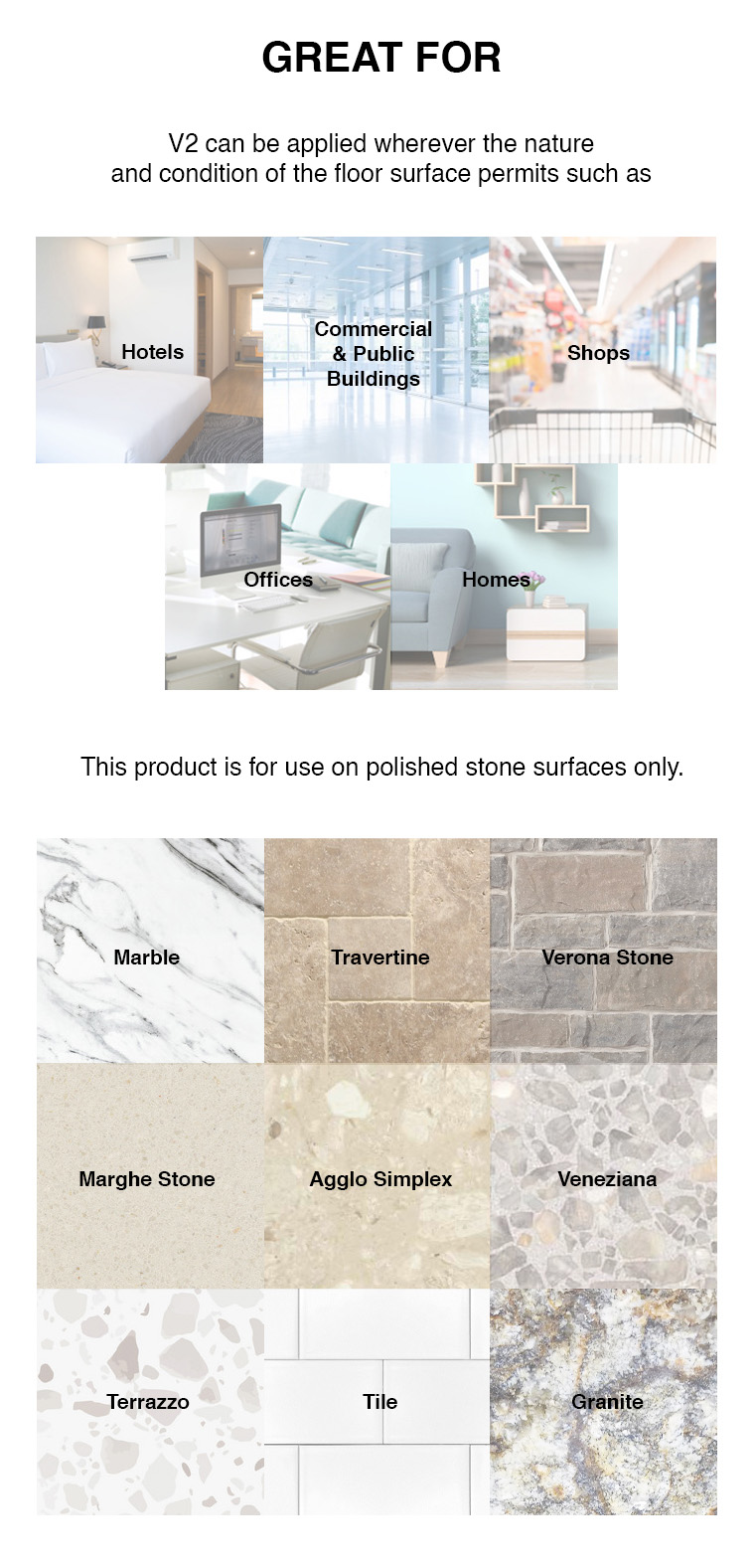 hotels, commercial public buildings, shops, offices, homes, marble, travertine, verona stone, marghe stone, agglo simplex, venezianan, terrazzo, tile, granite.